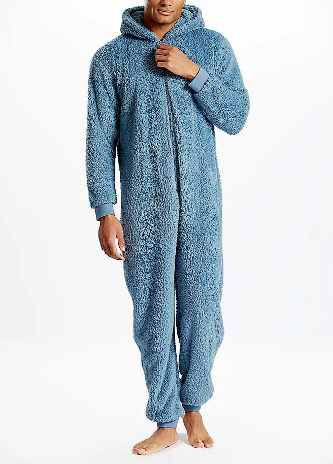 Fleece Onesie Grijsblauw