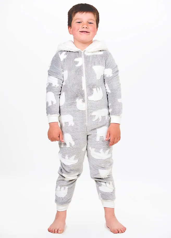 IJsbeer Print Onesie Kids