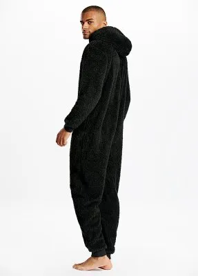 Fleece Onesie Zwart
