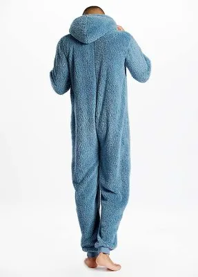 Fleece Onesie Grijsblauw