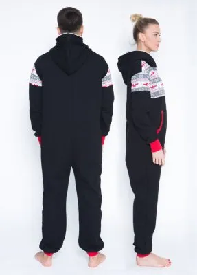 Sofa Killer zwarte onesie met Noorse print