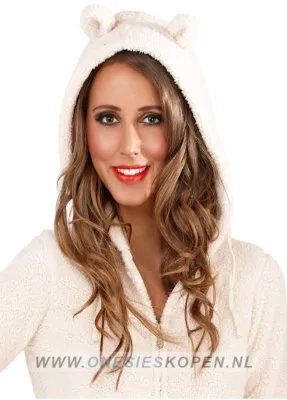 Onesie Fluffy Teddy White